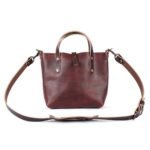 Bag Spot Essential Tote Bag - Leather - Mini - Wine Bison