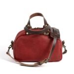 Bag Spot Signature Crossbody Bag - Leather - Garnet Red