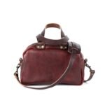 Bag Spot Signature Crossbody Bag - Leather - Wine Bison