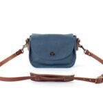 Bag Spot Satchel Crossbody Bag - Leather - Small - Smokey Blue
