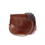 Bag Spot Deluxe Satchel Crossbody Bag - Leather - Chestnut