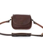 Bag Spot Satchel Crossbody Bag - Leather - Small - Mocha